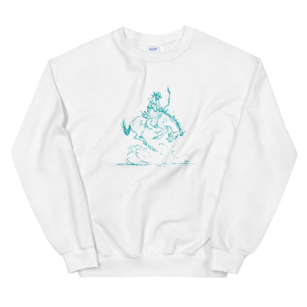 Crewneck | Turquoise Bronc